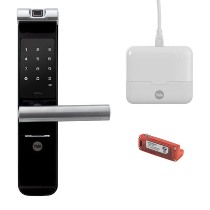 Smart Pack Cerradura Digital Inteligente YMF40A - Apertura Códigos/Huellas + YALE Connect Wifi