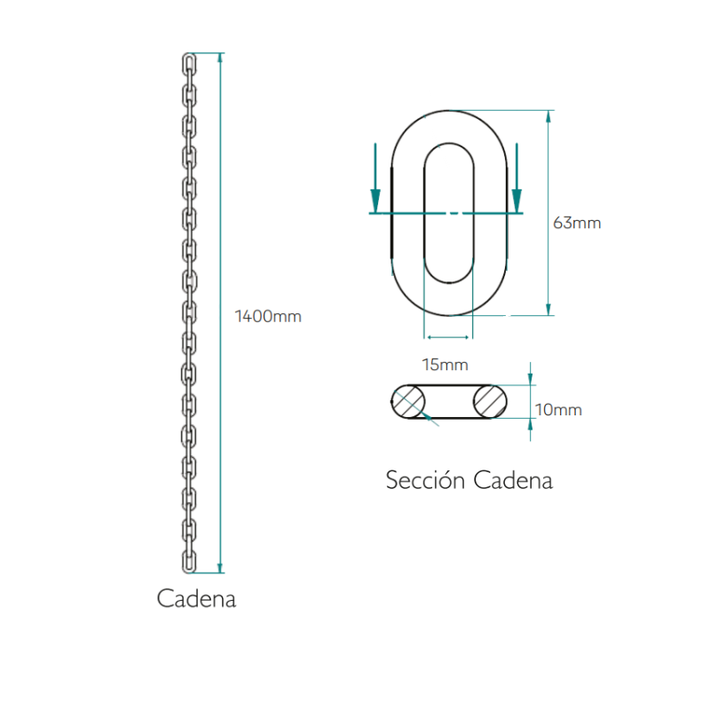 Cadena Seguridad Yale 1,4 mts