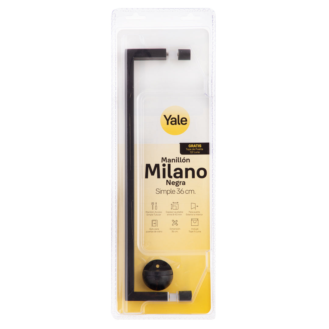 Manillón Milano Acceso Simple 36cm + Tope 1/2 Luna