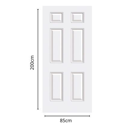 Puerta de Acceso Metálica Yale Newport Blanca de 85x200cm